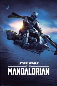 Plagát, Obraz - Star Wars: The Mandalorian - Speeder Bike 2