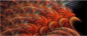 Obraz - Abstraktná imitácia peria (120x50 cm)