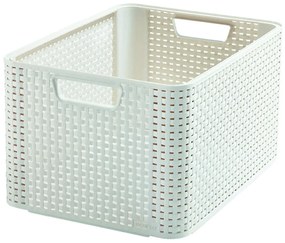 Krémovobiely plastový úložný box 33x44x23 cm Style – Curver