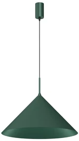 Závesné svietidlo Capital, 1x zelené kovové tienidlo, (fi 46cm), gr