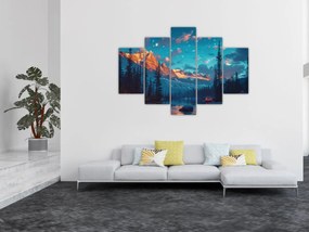 Obraz - Kempovanie v horách (150x105 cm)