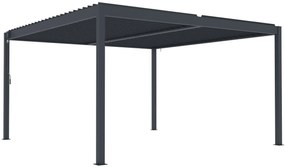 Hliníková bioklimatická pergola s lamelami BestBerg BBP-16G / 4 x 4 m / sivá