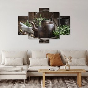 Obraz - Kanvička s rozmarínom (150x105 cm)
