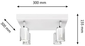 LED Bodové svietidlo TUNE 4xGU10/4,8W/230V matný chróm/biela