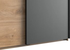 Šatník s posuvnými dverami Liverpool, 180 cm, dub