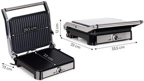 Elektrický kontaktný gril s nepriľnavými doskami - 2000 W