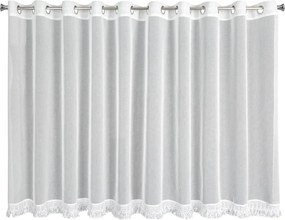 ZÁCLONA NA KRÚŽKOCH ROXANA 350X145 CM BIELA