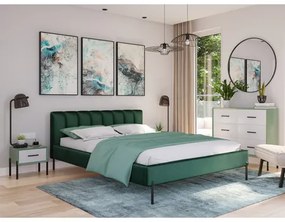 Čalúnená posteľ MILAN rozmer 160x200 cm Zelená