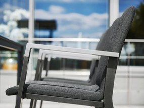 Rasmus polstrovaná záhradná jedálenská stolička antracitová