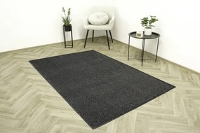 Metrážny koberec Burton 78 sivý / strieborný / čierny