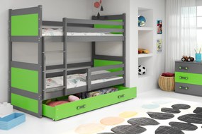 Poschodová posteľ RICO 2 - 190x80cm - Grafitový - Zelený