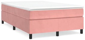Boxspring posteľ s matracom, ružová 120x190 cm, zamat 3269708