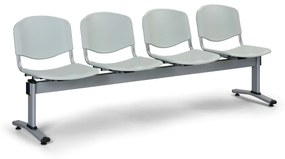 Plastová lavica do čakární VERONA, 4 miesta, sivá