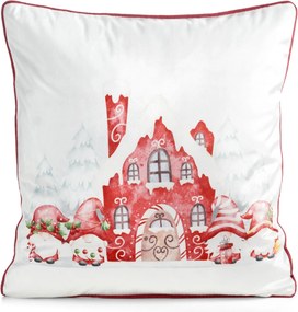 VIANOČNÁ DEKORAČNÁ OBLIEČKA NA VANKÚŠ COZY6 45X45 CM VZOROVANÁ