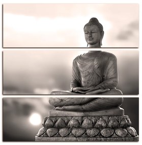 Obraz na plátne - Buddha a západ slnka - štvorec 359FC (105x105 cm)