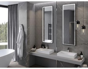 Mexen Coro, LED kúpeľňové zrkadlo s podsvietením a čiernym rámom 50x150 cm, 6000K, ochrana proti zahmlievaniu, 9817-050-150-611-70