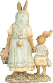 Dekorácia králičia mamka s košíčkom a malou králičkou - 14*7*20 cm