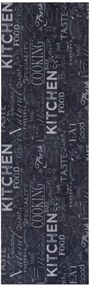 Koberec / Behúň Hanse Home Cook & Clean Wild Kitchen Board čierny / biely