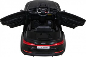 Ramiz Audi E-Tron Sportback pre deti čierne + na diaľkové ovládanie + pohon 4x4 + pomalý štart + rádio MP3 + LED