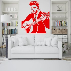 Veselá Stena Samolepka na stenu na stenu Elvis Presley Farba: čierna