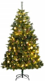 Umelý výklopný vianočný stromček 300 LED a sada gúľ 210 cm 3210221