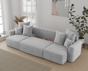 Rohová sedačka Denia U (svetlosivá). Akcia -20%. Vlastná spoľahlivá doprava až k Vám domov. 1133151