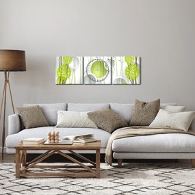 Obraz abstrakcie so stromami (s hodinami) (90x30 cm)