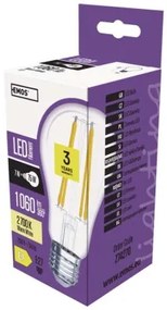 EMOS LED filamentová žiarovka, A60, E27, 8W, teplá biela