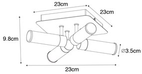 Moderné stropné svietidlo do kúpeľne chróm 4-žiarovkové IP44 - Bath