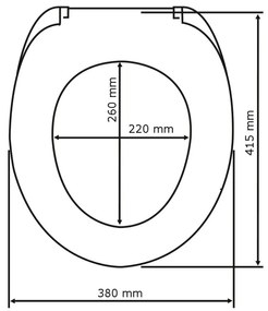 Matnečierne WC sedadlo Wenko Prima, 41 x 38 cm