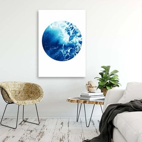 Gario Obraz na plátne Modrý akvarel kruh Rozmery: 40 x 60 cm
