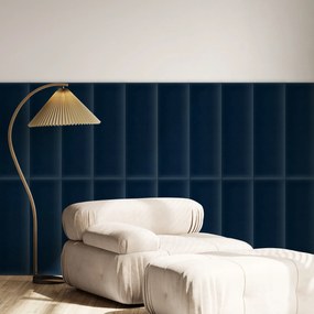 Zamatový čalúnený panel - Obdĺžnik - 90x30cm Farba: Námornícka modrá