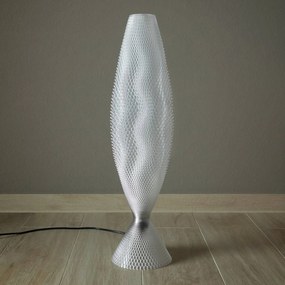 Stolová lampa Koral z biomateriálu priehľadná 65cm