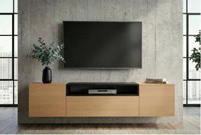 TV-skrinka 47808 Loft 160cm Prírodná Dub Dyha/Čierna - Komfort-nábytok