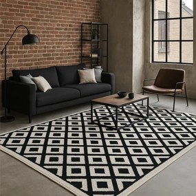 Koberec POLO čierny / biely