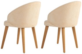 Súprava jedálenských stoličiek Bentley Beige and Dark Oak, 2 ks