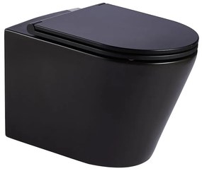 Závesná misa čierna Luck  s doskou voľne padajúca