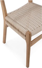 Jedálenské stoličky v súprave 2 ks z kaučukového dreva v prírodnej farbe Biel – MOME