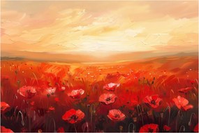 Obraz - Pole vlčích makov (90x60 cm)