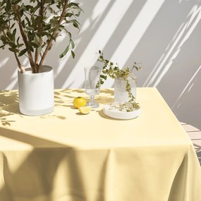 Goldea hranatý obrus 100% bavlnené plátno - banánový 80 x 80 cm