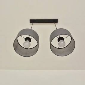 Závesný luster na lanku ALBA 2xE27/15W/230V sivý