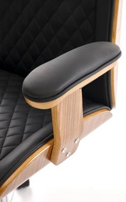 Kancelářská židle Timber eko kůže černá/ořech
