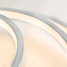 Moderné stropné svietidlo biele vrátane LED a stmievača - Rondas