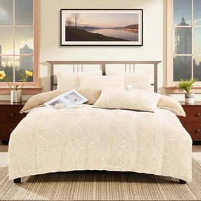 Jemné mikroplyš obliečky Homa EXCLUSIVE ECRU 7-dielna sada 140x200 cm