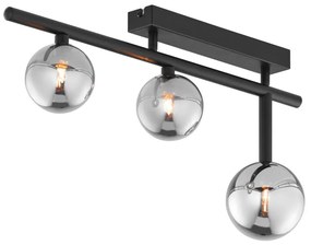 Jupiter 1907 - Prisadený luster NEPTUN 3xG9/14W/230V čierna/dymovo-sivá