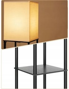 Stojacia lampa s policami 1xE27/40W/230V čierna/biela