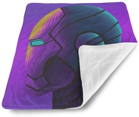 Sablio Deka pre bábätko Iron Man Helma na fialovej - 90x120 cm