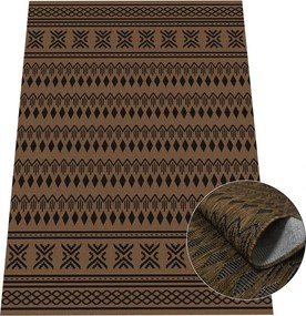 BE Koberec Eqos 0002 BROWN – hnedý obdĺžnikový Rozmer: 140x190 cm