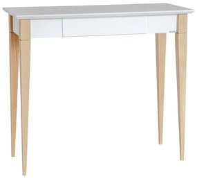 Biely pracovný stôl Ragaba Mimo, dĺžka 85 cm