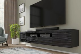TV stolík/skrinka Aurora 200 (sahara čierna). Akcia -21%. Vlastná spoľahlivá doprava až k Vám domov. 1124866